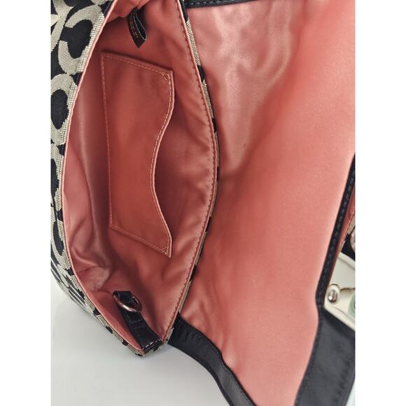 Coach Black Op Art Sateen Canvas Kristin Wristlet Purse Hanging Tag - Picture 6 of 9